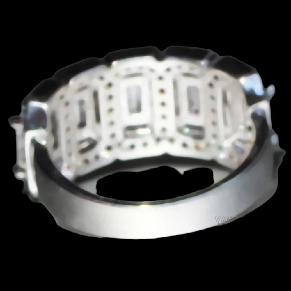 Zircon 925 Silver 5 Stone Band Ring
